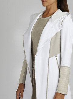 Updated Traveler Jacket with Gold Zip - Optic White / Pumice - Blanc Noir Online Store