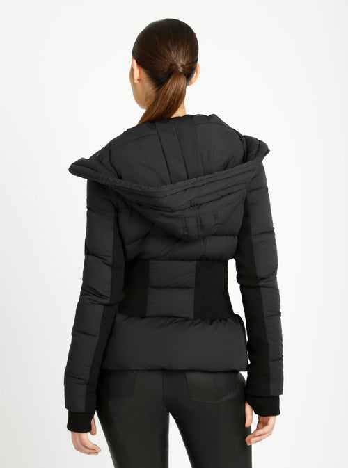 Asymmetrical Mid Puffer Parka - Blanc Noir Online Store