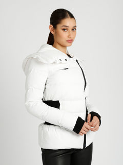 Asymmetrical Mid Puffer Parka - Blanc Noir Online Store