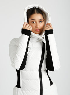 Asymmetrical Mid Puffer Parka - Blanc Noir Online Store