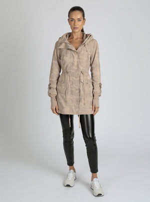 Camo Anorak- Warm  Taupe - Blanc Noir Online Store
