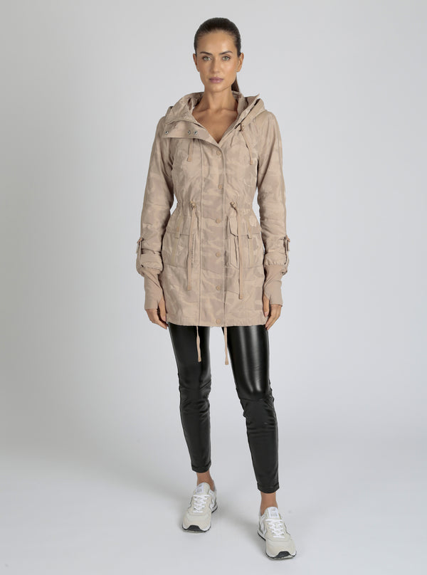 Camo Anorak- Warm  Taupe - Blanc Noir Online Store