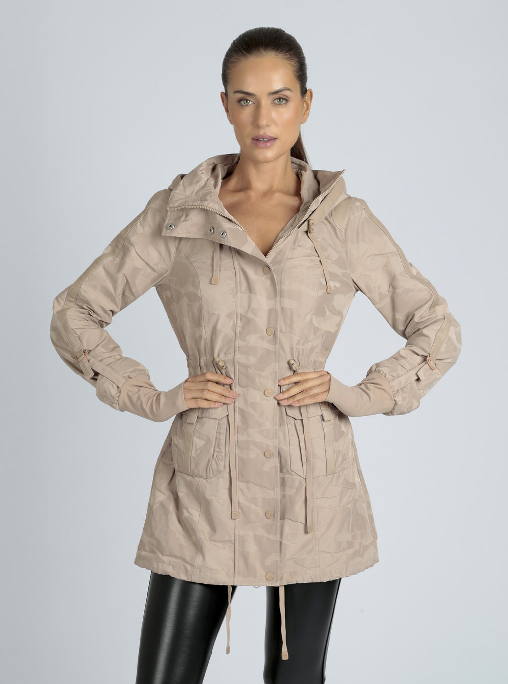 Camo Anorak- Warm  Taupe - Blanc Noir Online Store