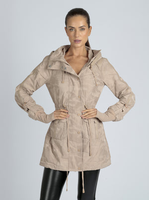 Camo Anorak- Warm  Taupe - Blanc Noir Online Store