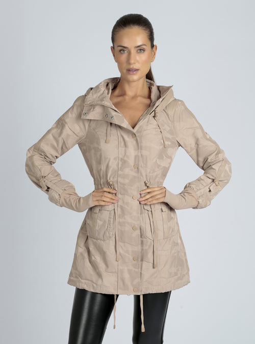 Camo Anorak- Warm  Taupe - Blanc Noir Online Store