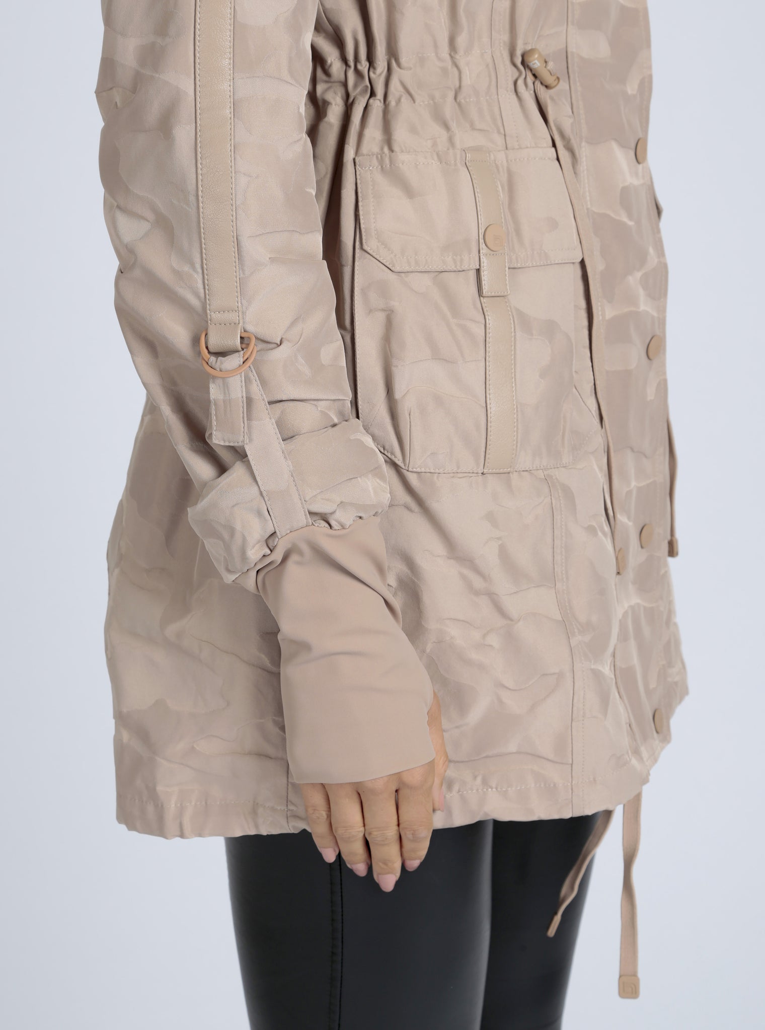 Camo Anorak- Warm Taupe - Blanc Noir Online Store