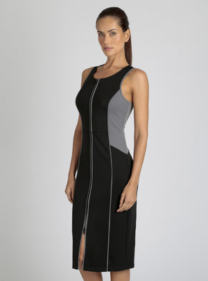 Lace Back Dress - Black Colorblock - Blanc Noir Online Store