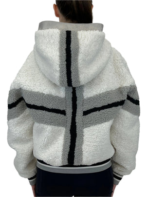 Sporty Shearling Hoodie - Blanc Noir Online Store