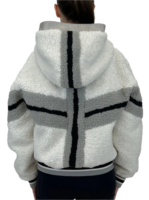 Sporty Shearling Hoodie - Blanc Noir Online Store