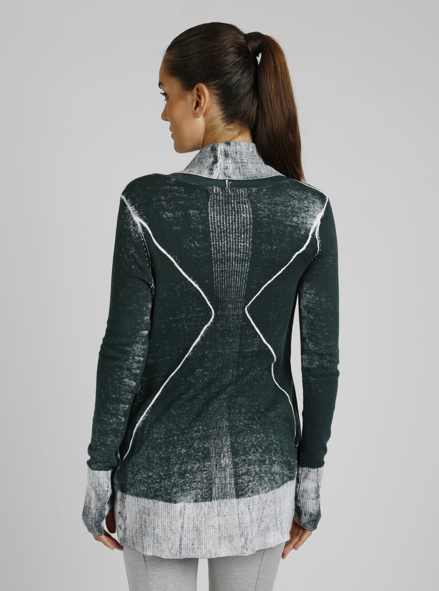 Huntress Drape Front Cardigan - Blanc Noir Online Store