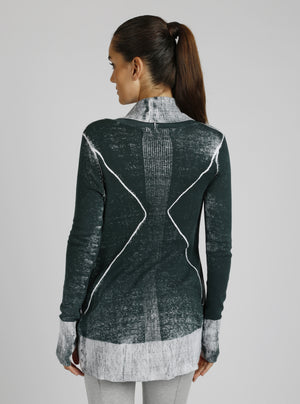 Huntress Drape Front Cardigan - Blanc Noir Online Store