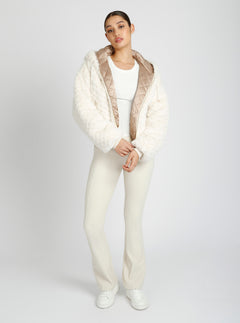 Fawn Reversible Faux Fur Hoodie - Blanc Noir Online Store