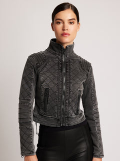 Denim Moto Jacket - Blanc Noir Online Store