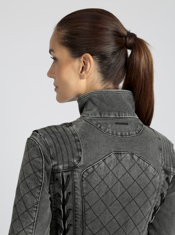 Denim Moto Jacket - Blanc Noir Online Store