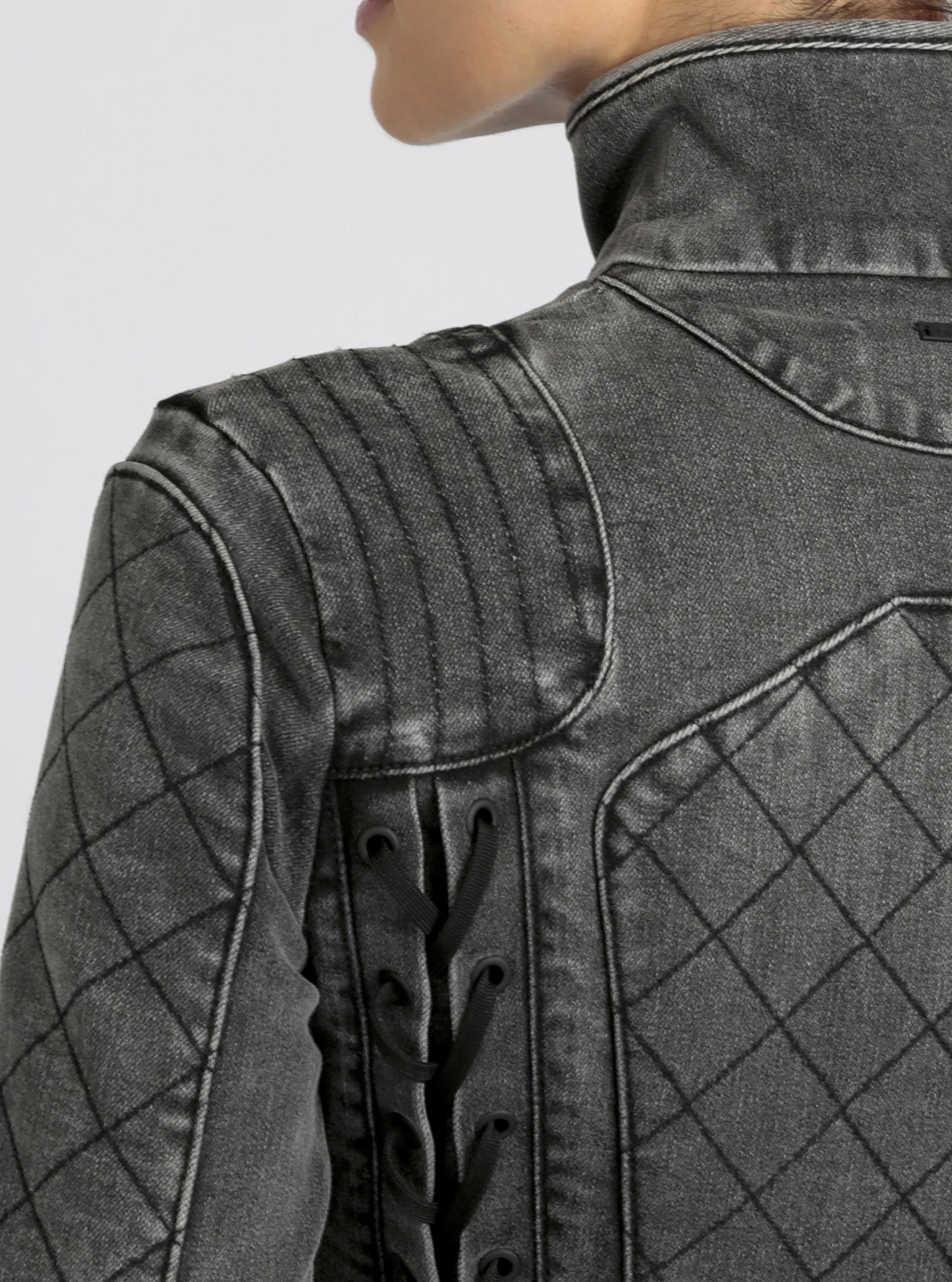 Denim Moto Jacket - Blanc Noir Online Store