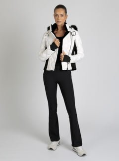Jet Setter Quilted Down Filled Jacket w/Faux Fur - Blanc Noir Online Store
