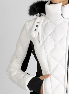 Jet Setter Quilted Down Filled Jacket w/Faux Fur - Blanc Noir Online Store