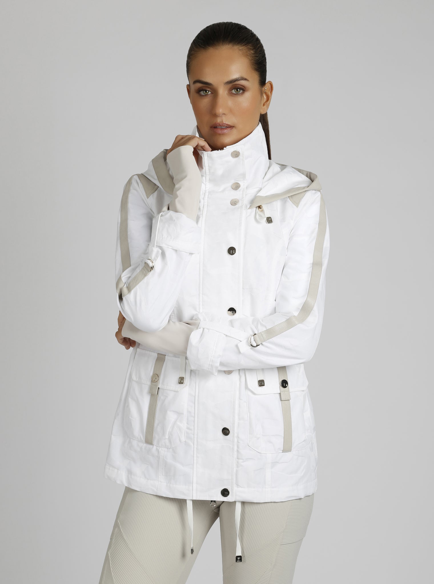 Camo Sport Anorak Gold Trims - Blanc Noir Online Store