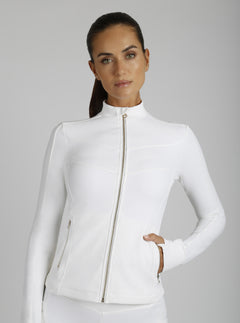 Directional Rib Jacket Gold Trims - Blanc Noir Online Store