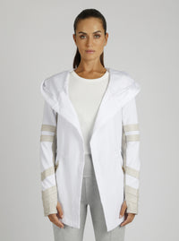 Maitri Sporty Cut Traveler Jacket - Gold Trims - Blanc Noir Online Store