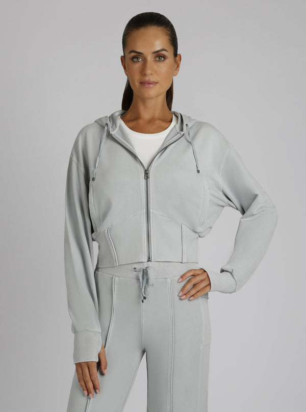 Allegra Raw Edge Hoodie - Blanc Noir Online Store