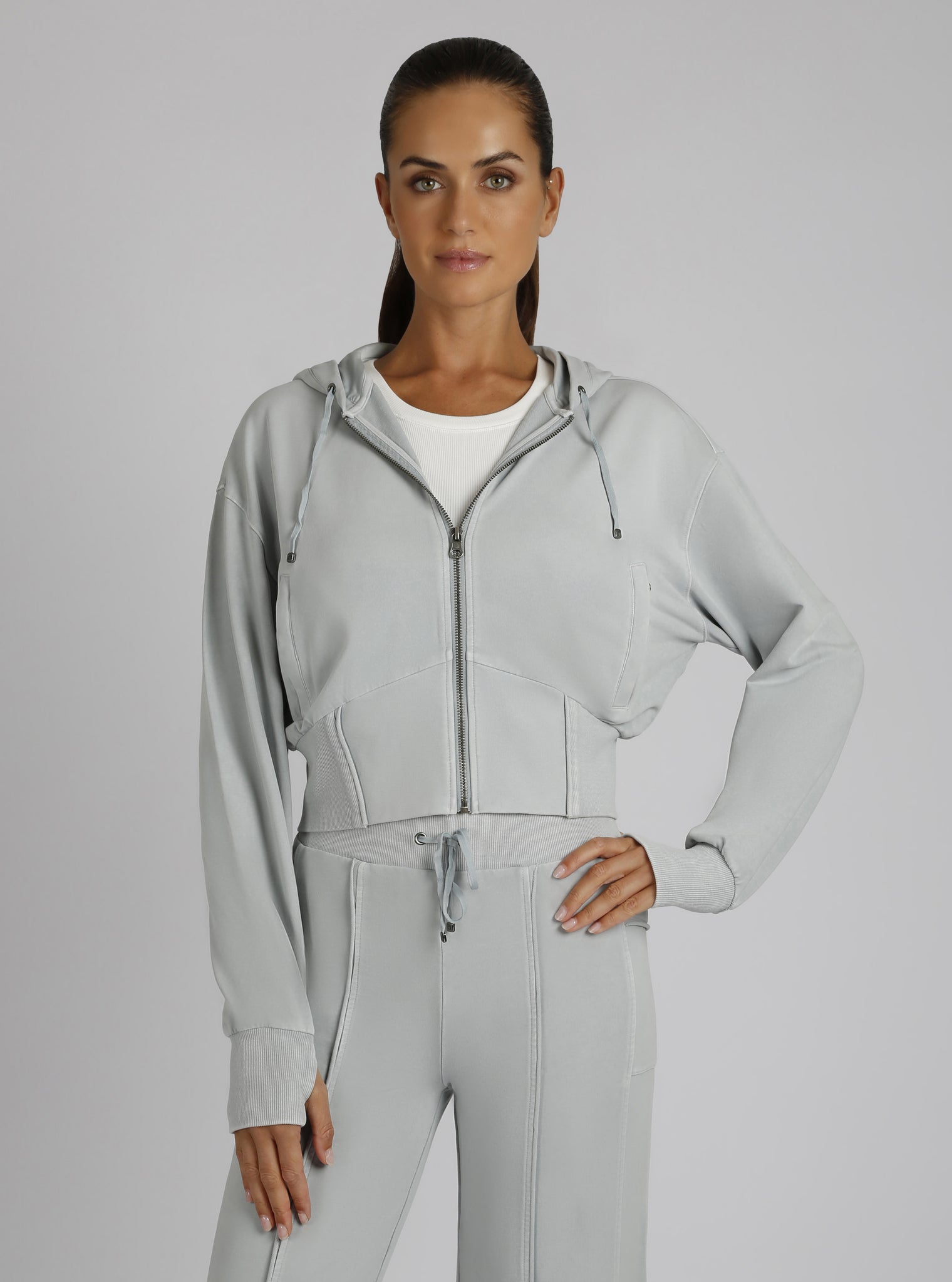 Allegra Raw Edge Hoodie - Blanc Noir Online Store