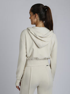 Allegra Raw Edge Hoodie - Blanc Noir Online Store