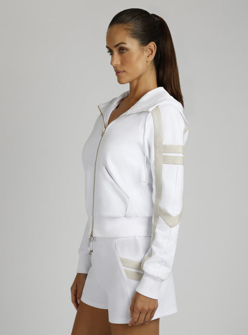 Maitri Hoodie Gold Trims - Blanc Noir Online Store