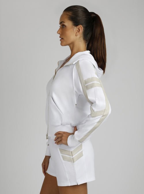 Maitri Hoodie Gold Trims - Blanc Noir Online Store