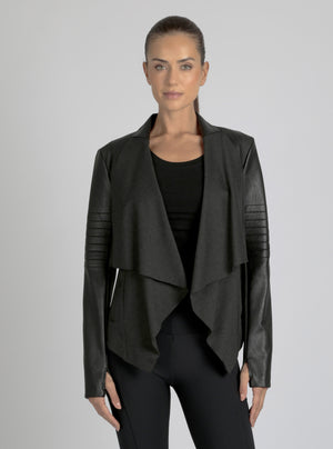 Drape Front Jacket - Blanc Noir Online Store