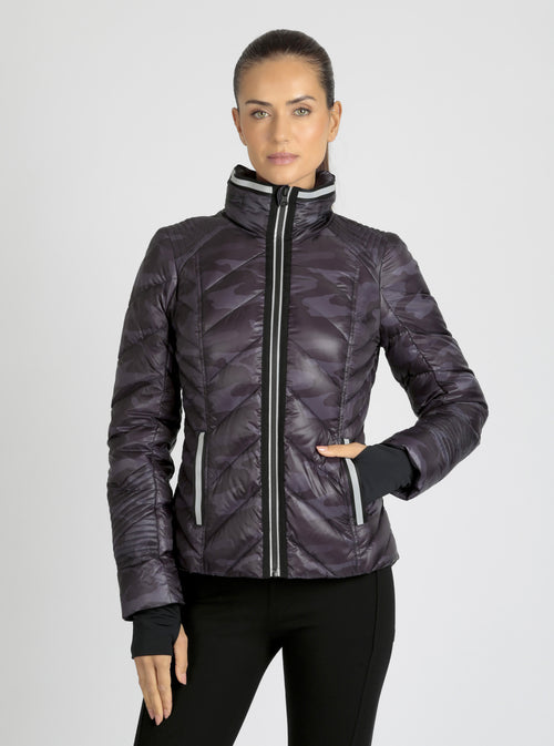 Camo Reflective Puffer Down Filled Super Hero - Blanc Noir Online Store