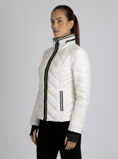 Camo Reflective Puffer Down Filled Super Hero - Blanc Noir Online Store