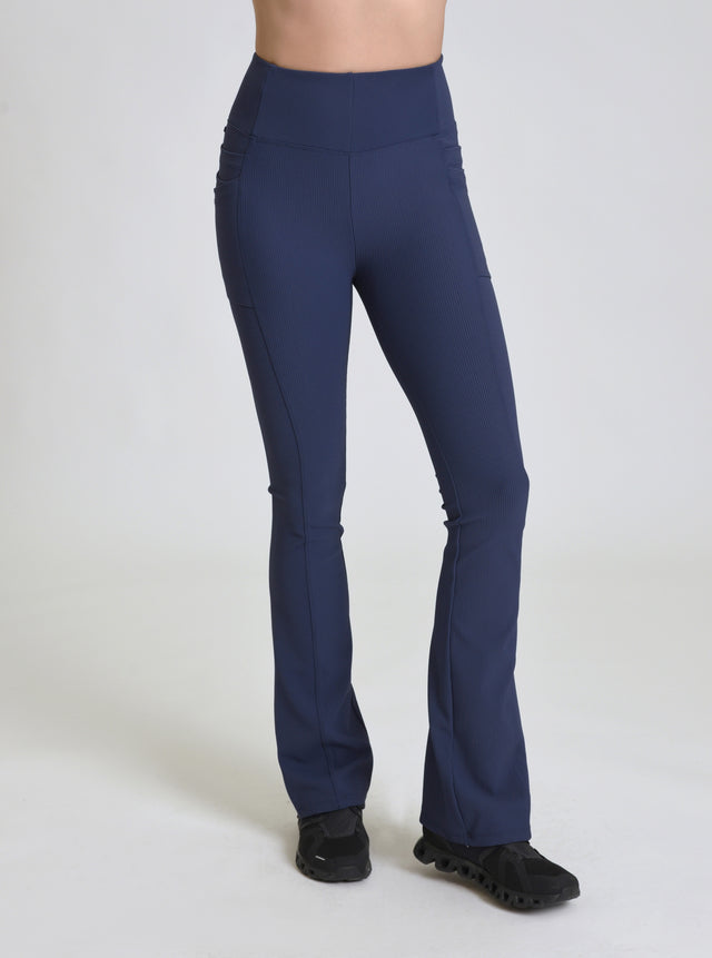 Directional Rib Bootcut Pant - Blanc Noir Online Store