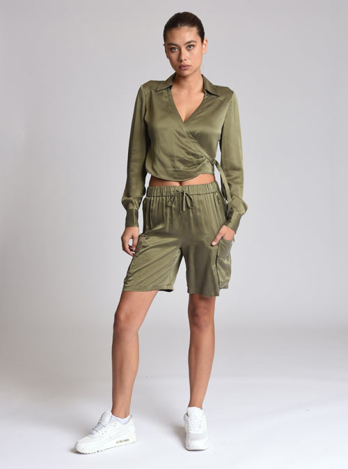 Chelsea Silk Bermuda Short - Blanc Noir Online Store
