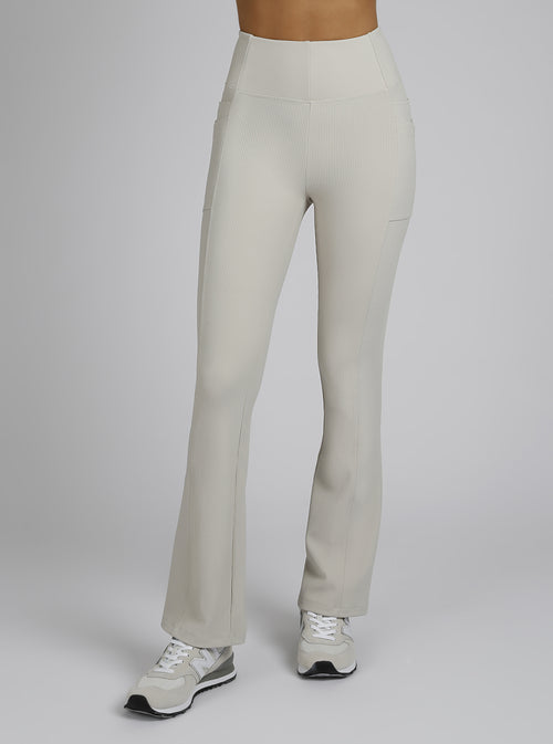 Directional Rib Bootcut Gold Trims - Blanc Noir Online Store