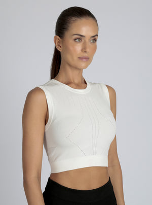 Infinity Crop - White - Blanc Noir Online Store