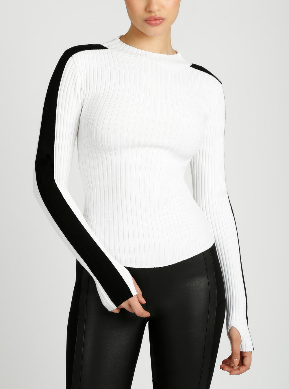 Blair Mock Neck Sweater - NEW COLORS - Blanc Noir Online Store