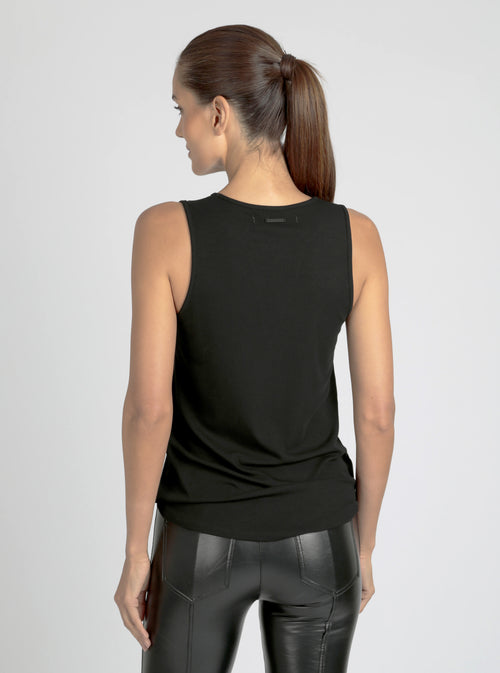 Amara V Neck Top - Blanc Noir Online Store