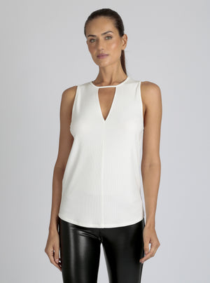 Amara V Neck Top - Blanc Noir Online Store