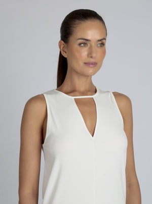 Amara V Neck Top - Blanc Noir Online Store