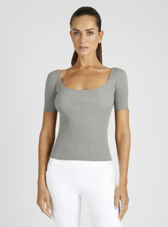 Mackenna Scoop Neck Sweater - Blanc Noir Online Store