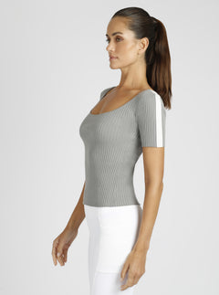 Mackenna Scoop Neck Sweater - Blanc Noir Online Store