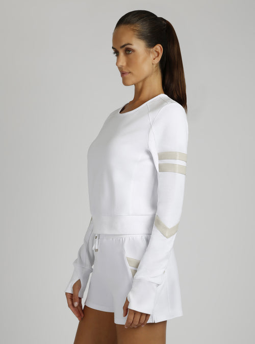 Maitri Sweatshirt Gold Trims - Blanc Noir Online Store