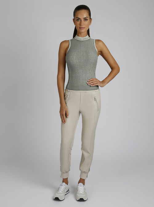 Astrid Mock Neck Top - Blanc Noir Online Store
