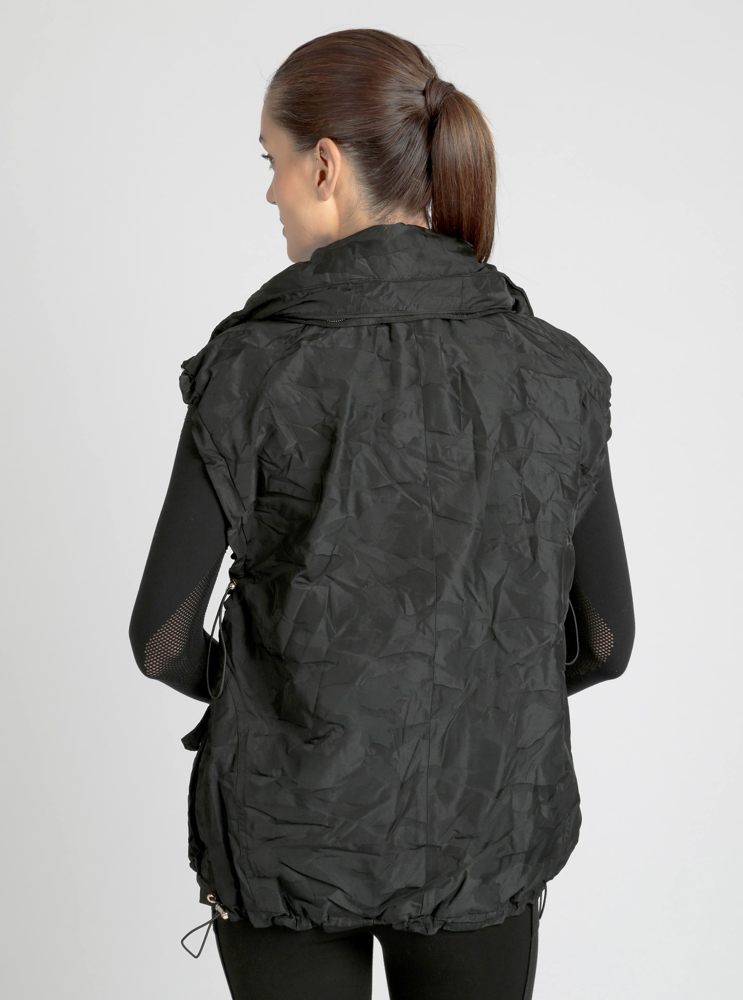 Camo Oversize Svetlana Vest Gold Trims - Blanc Noir Online Store