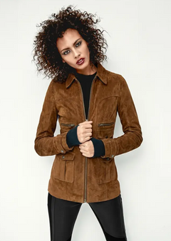 Camila Suede Jacket Brown