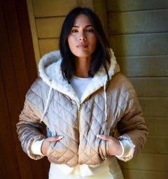 Fawn Reversible Faux Fur Hoodie - Blanc Noir Online Store