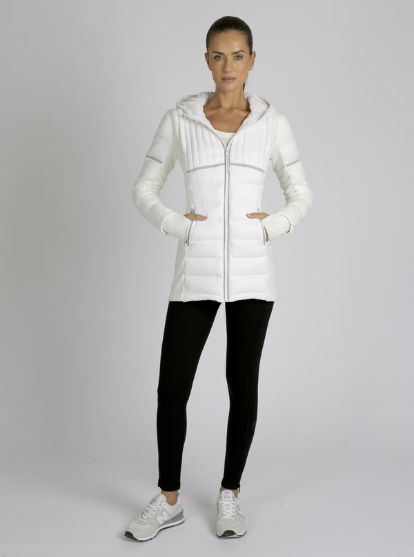 Reflective Inset Down Filled Featherweight Parka - Blanc Noir Online Store