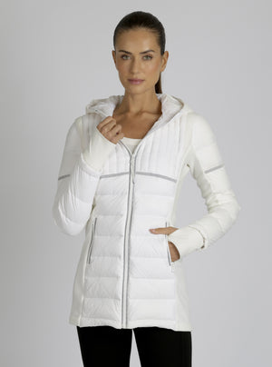 Reflective Inset Down Filled Featherweight Parka - Blanc Noir Online Store
