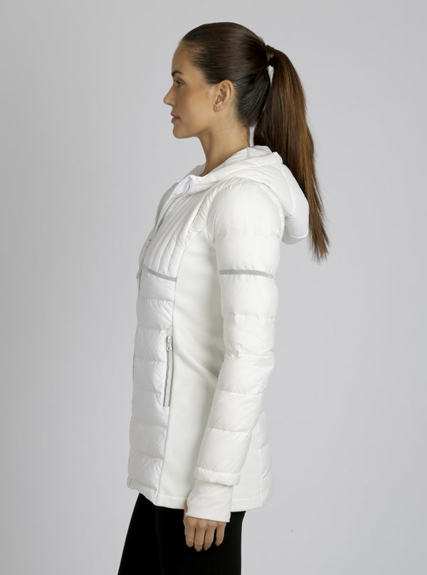 Reflective Inset Down Filled Featherweight Parka - Blanc Noir Online Store